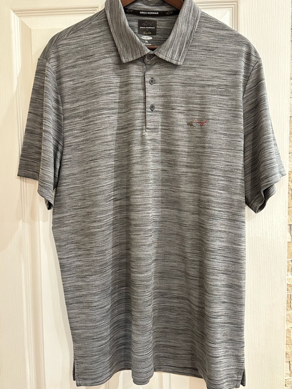 Greg Norman Collection Heather Gray Space-Dye Polo